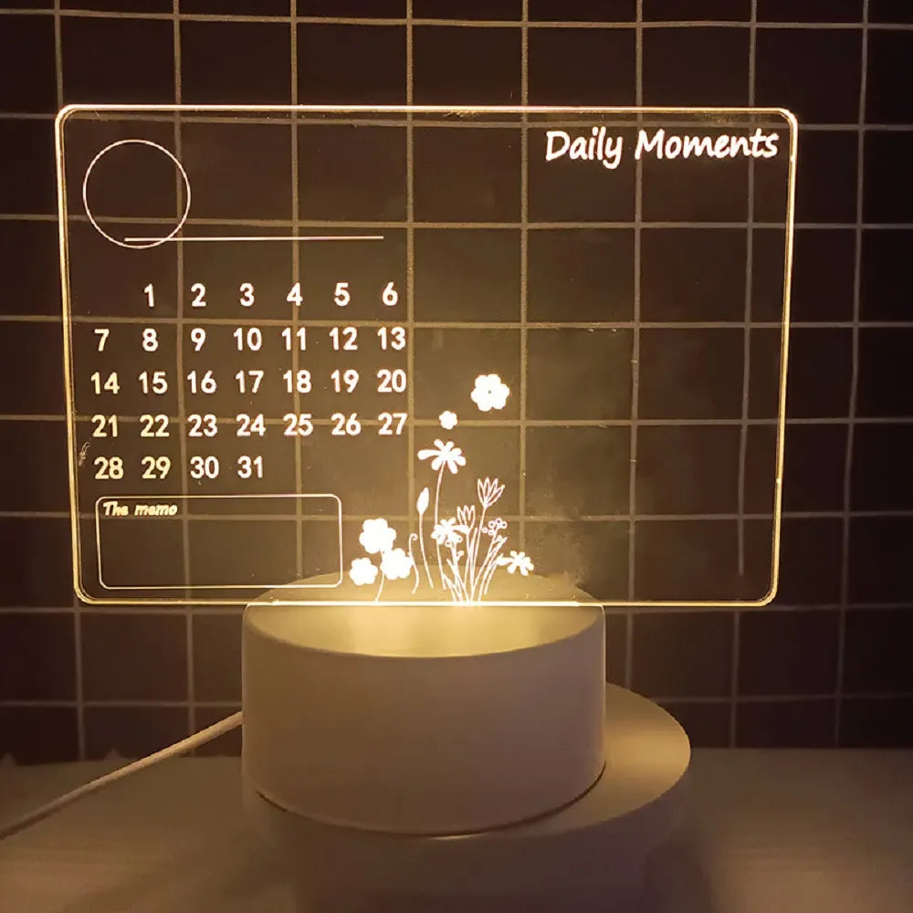 Night Light Changing Memo Board Creative Led Lamp Startek