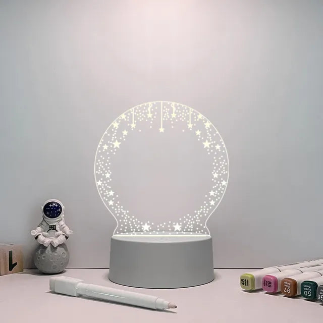 Night Light Changing Memo Board Creative Led Lamp Startek